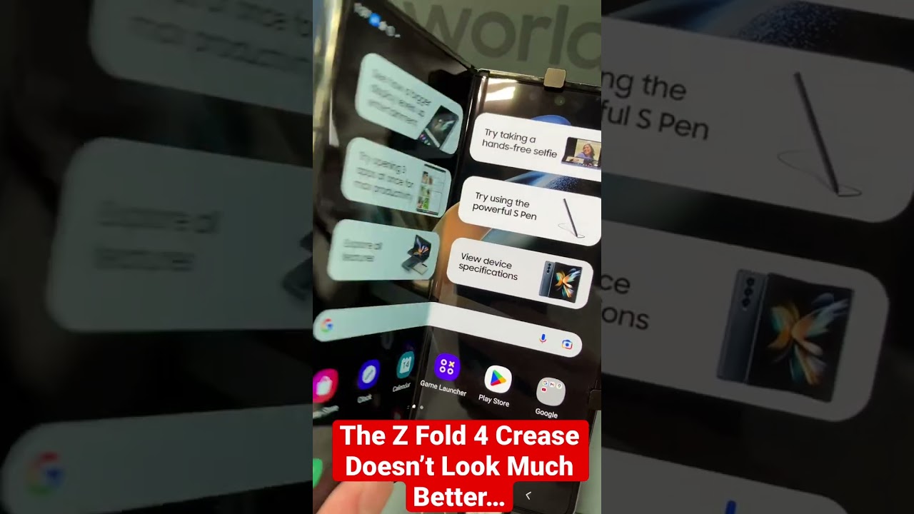 Z Fold 4 Crease in Person! Not Impressed. #shorts