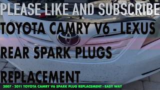 Toyota Camry Rear Spark Plugs Replacement 2007-2011