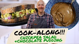 Chickpea Salad & Chocolate Chia Pudding Cook-Along | Easy Vegan Lunches You'll Actually Crave!