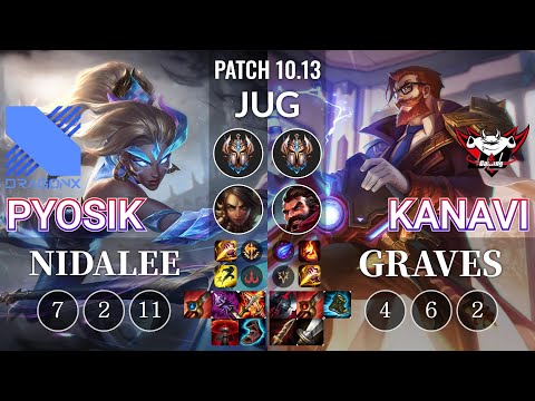 DRX Pyosik Nidalee vs JDG Kanavi Graves Jungle - KR Patch 10.13