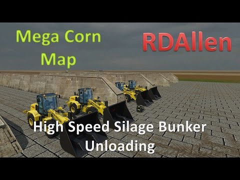 High Speed Selling Silage with 4 Loaders -Farming Simulator 15 Mega Corn Map