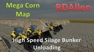High Speed Selling Silage with 4 Loaders -Farming Simulator 15 Mega Corn Map