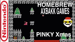 Pinky Xmas - New NES Homebrew FREE DOWNLOAD - C&M Playthrough