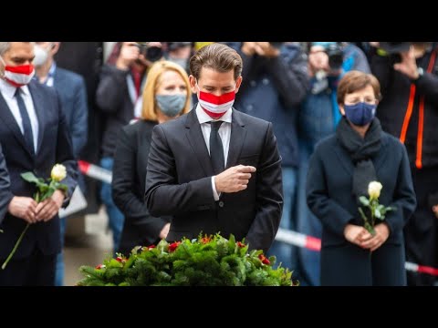 Terrorattacke in Wien: Kanzler Kurz gedenkt der Anschlagsopfer