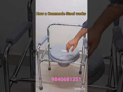 MCP Foldable Commode Chair Adjustable Height, Lightweight Bedside Toilet Chair for Adults 100kgs