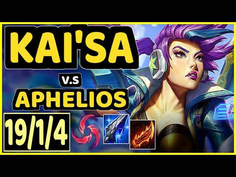 NIXERINO (KAI'SA) vs APHELIOS - 19/1/4 KDA BOTTOM ADC GAMEPLAY - EUW Ranked GRANDMASTER