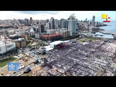 Messe présidée par le pape Léon XIV sur le front de mer de Beyrouth (Liban)