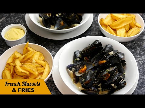 Recipe #HowToBloke 🇬🇧 MUSSELS & French Fries — Buying|preparing|cooking|serving|eating moules frites