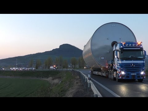 Odjezd z Lovosic - Departure from Lovosice - Nadměrný náklad - Heavy transport - Schwertransport