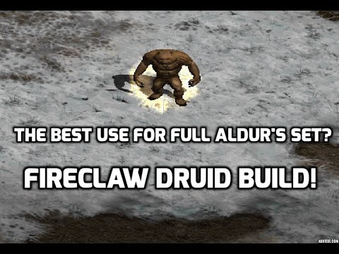 Diablo 2: The Fireclaw Druid using Aldur's Watchtower! High damage potential