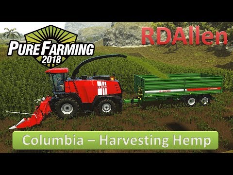 Pure Farming 2018 Montana E10 - Columbia, Harvesting Hemp