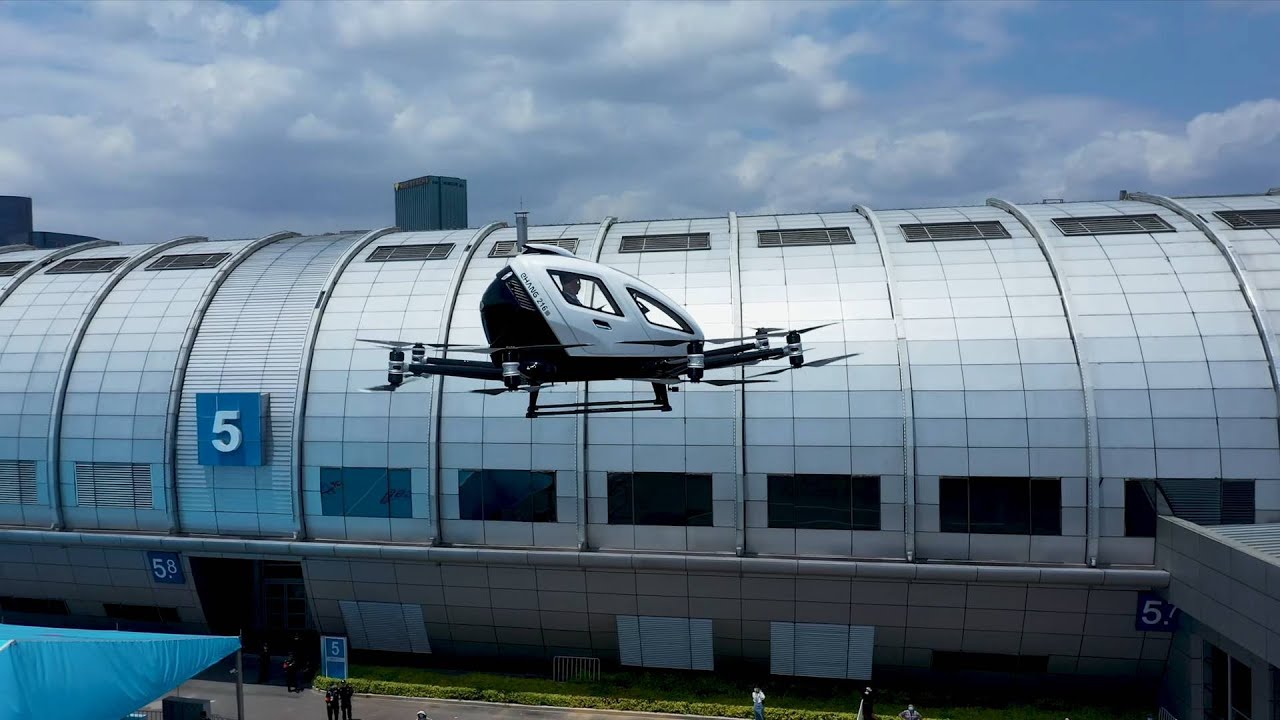 China's Ehang presents passenger-carrying drone at 4th Digital China Summit