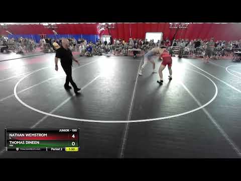 195 Lbs Cons. Round 4 - Nathan Wemstrom, IL Vs Thomas Dineen, MN 8bce