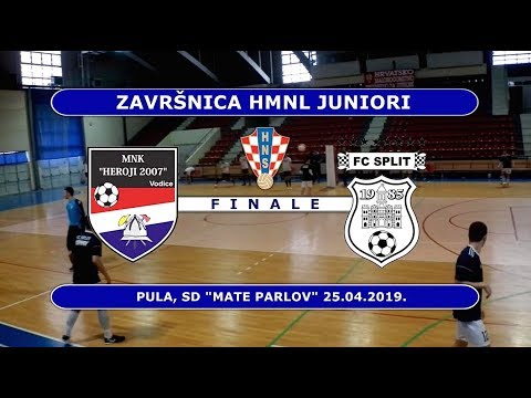 ZAVRŠNICA HMNL JUNIORI: HEROJI 2007 - SPLIT 0:2, PULA 25.04.2019.