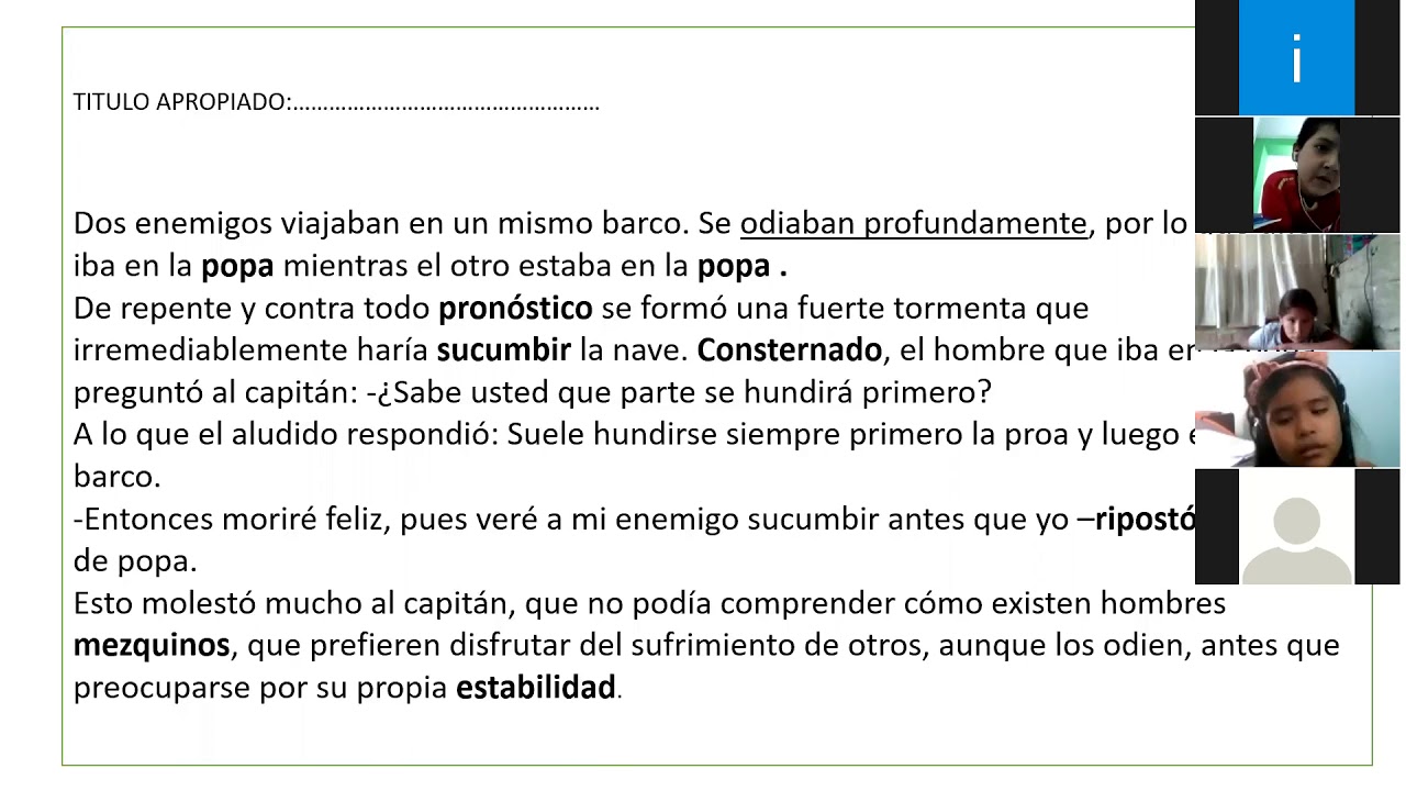 PLAN LECTOR  4TO GRADO