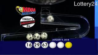 2018 01 09 Mega Millions Numbers and draw results