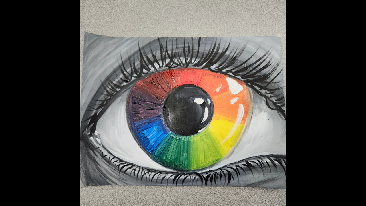 Creative color wheel art project #art #schoolart #arttimelapse  #shorts