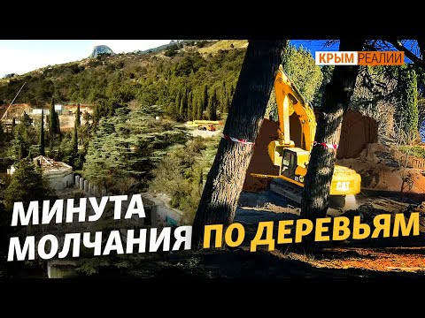В Форосе уничтожают парк: столетние деревья идут под бульдозер | Крым.Реалии ТВ