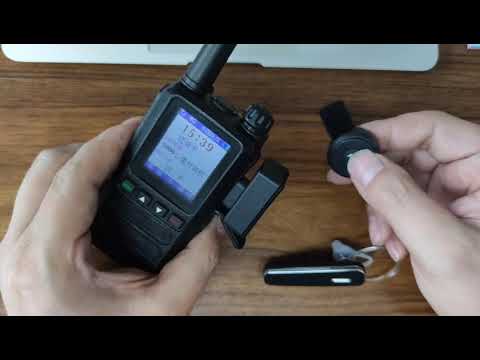 Walkie Talkie K-Type Bluetooth Wireless Headset PTT Earpiece Handfree Mic For BaoFeng Two Way Radio