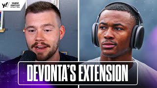 REACTION to DEVONTA SMITH's extension with EAGLES | Fantasy Football Show | Yahoo Sports