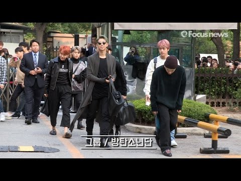 출근하는 방탄소년단(BTS) '아침부터 심쿵주의보~' [20161014 뮤뱅출근길 풀영상]