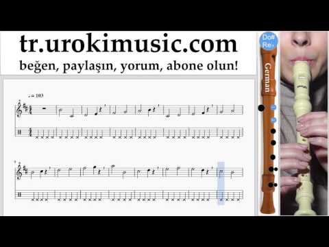 Blok flüt Nasıl Çalınır (G.) The Chainsmokers & Coldplay - Something Just Like This Tablatura Bölüm