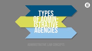 Types of Administrative Agencies