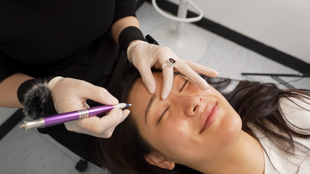 Korean Eyebrow Tattoo ASMR with Jaw-Dropping Visuals