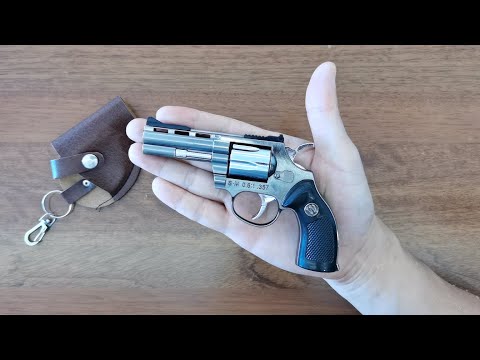 Miniature Colt Python 357 Revolver Unboxing 2022 - Mini Toy Gun Keychain