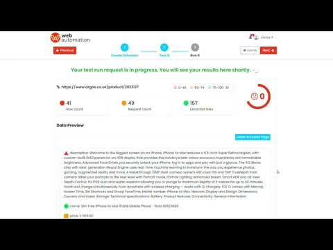 Watch how easy it is to web scrape a website using webautomation.io visual point and click tool
