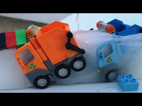 Oddly Satisfying ASRM Frozen Toys Crunchy Sounds Ice Breaking Water Pouring Lego Duplo Very Relaxing Video