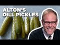 Alton Brown Makes Homemade Dill Pickles Good Eats Food Network