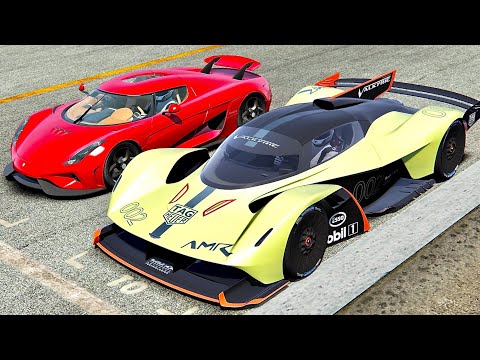 Aston Martin Valkyrie AMR Pro vs Koenigsegg Regera - Nardo Speed Ring
