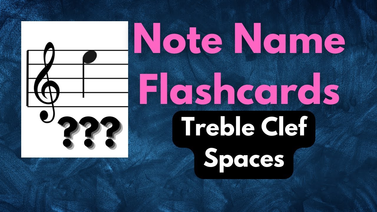 Treble Clef Spaces - Note Name Flashcards
