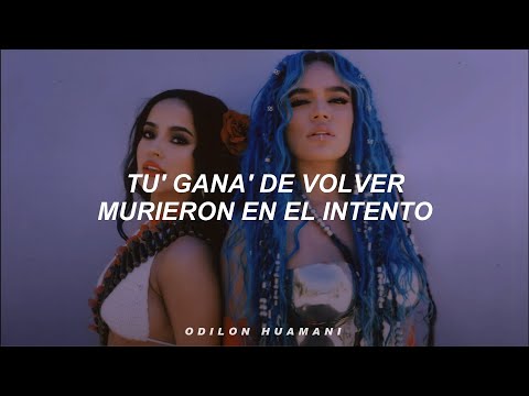 Becky G, KAROL G - MAMIII (Letra) Ay yo lo lamento tus ganas de volver murieron en el intento