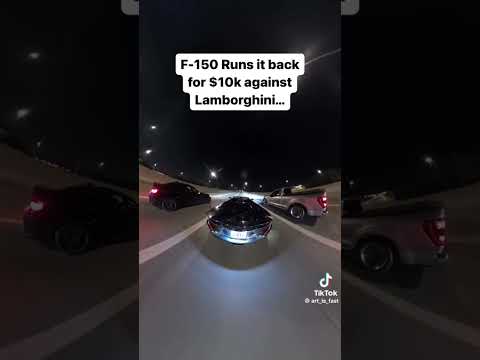 FORD F150 VS LAMBORGHINI 10K STREET RACE