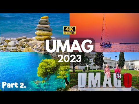 Umag, Croatia - 4K UHD Walking Tour With Captions - 2023 NEW - City Sounds PART 2