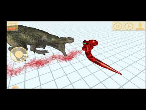 T-rex vs Titanoboa Animal revolt battle