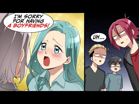 At the farewell party, 4 guys who claim to be her boyfriend appear and... [Manga Dub]
