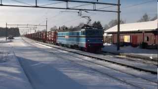 preview picture of video 'Hector Rail 161.105, X52 9066 and Green Cargo Rc4 1151 at Disenå'