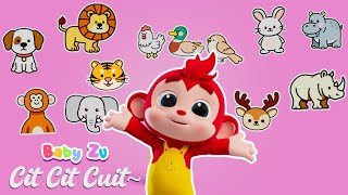 Download lagu Cit Cit Cuit ♪ Lagu anak karya Sunarwan ♪ Burung Bernyanyi, Bebek Berenang, Sapi Senang ♪ BabyZu mp3