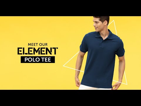 Intellieaze super combed cotton element polo t-shirt for men