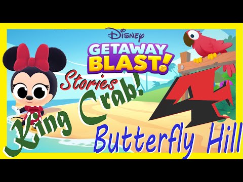 💖Disney Getaway Blast💖the story of Butterfly Hill,King Crab!⏳︎PART 4(LEVEL 38)⏳︎Walkthrough Gameplay