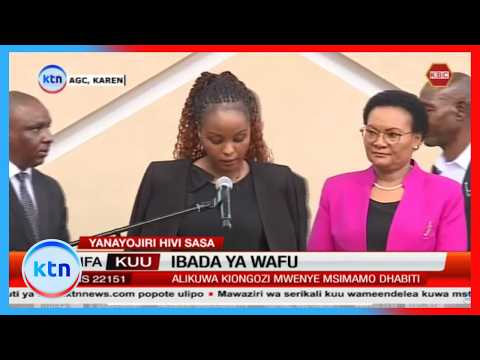 The widow of the late Emurua Dikkir Johanna Ng'eno emotional tribute