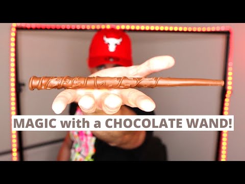 Magician Does Magic With CHOCOLATE Harry Potter Wand