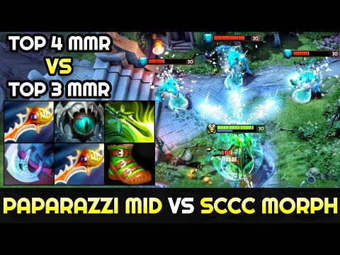 PAPARAZZI Mid Rapier Medusa vs SCCC Shotgun Morphling - Top 4 MMR vs Top 3 MMR 7.26 Dota 2