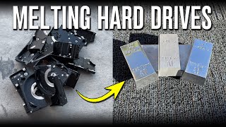 Melting Aluminum Hard Drives Into Custom Ingot Bars - Aluminum Sand Casting Process