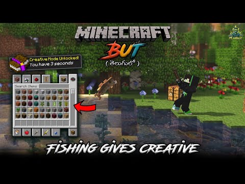 Minecraft, But Fishing Gives Creative Mode 🦈| in Telugu | Maddy Telugu Gamer Minecraft