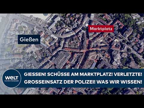 GIESSEN: Schüsse am Marktplatz! Drei Verletzte! Großeinsatz der Polizei! Festnahme! Was wir wissen!