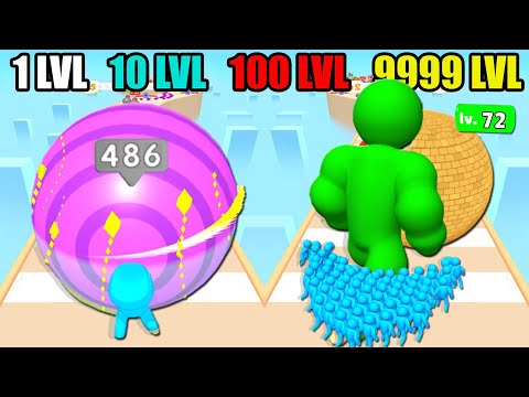 BELLY BALL RUNNER vs RESCUE PUSH 3D - Level Up Gameplay Satisfying